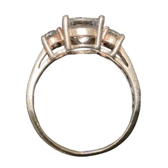 Avon Sterling Silver 925 Ring Size 9 Faceted Glass Vintage - Picture 10 of 12